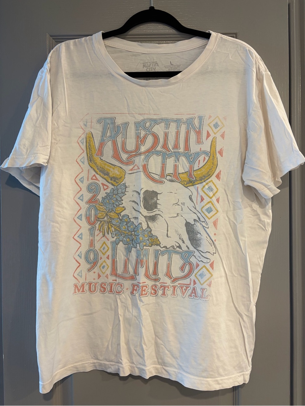 Austin City Limits 2019 White Graphic Short-Sleeve Tee